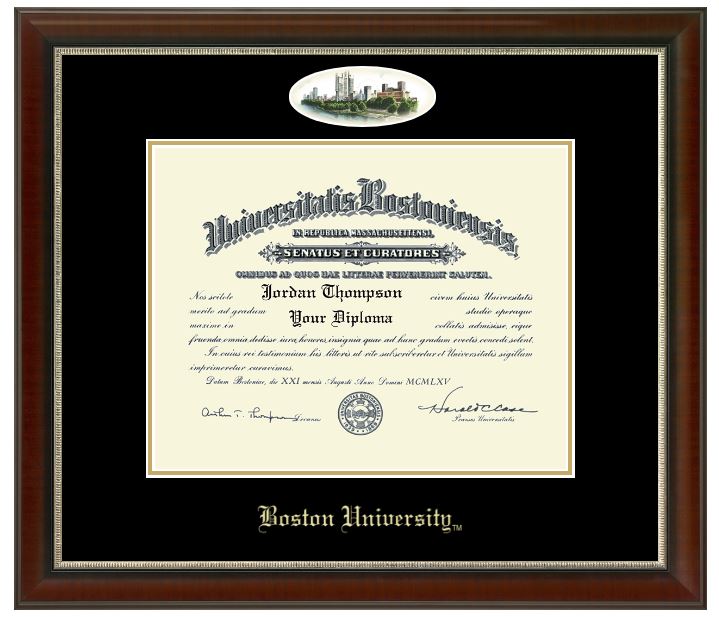Boston Univeristy Campus Cameo Diploma Frame